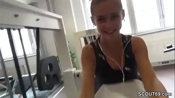 Skinny German Girl have Rough Amateur Sex at Fitness