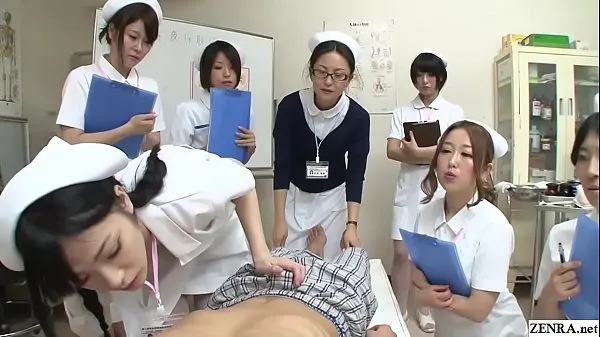 Watch JAV nurses CFNM handjob blowjob demonstration Subtitled mega Tube