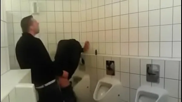 Tonton male fucks bareback in bathroom mega Tube