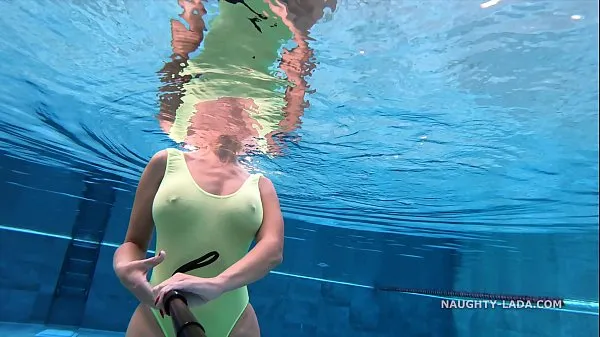 Watch My transparent when wet one piece swimwear in public pool mega Tube