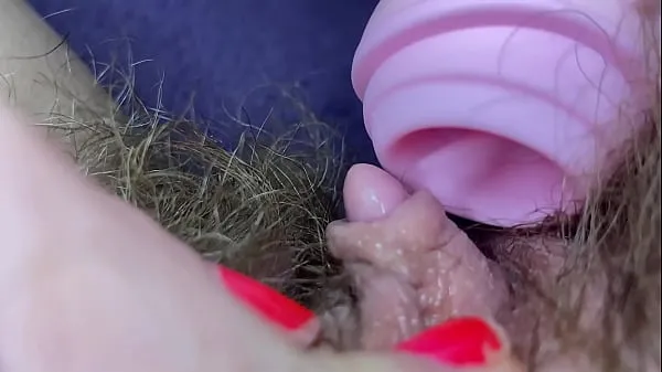 Watch Testing Pussy licking clit licker toy big clitoris hairy pussy in extreme closeup masturbation mega Tube