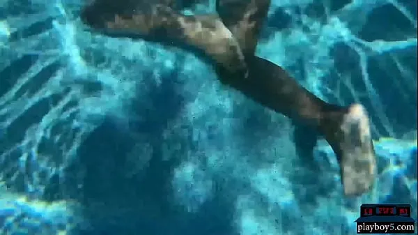 Watch Ebony MILF model Ana Foxxx dips naked in a big pool and looks so hot mega Tube