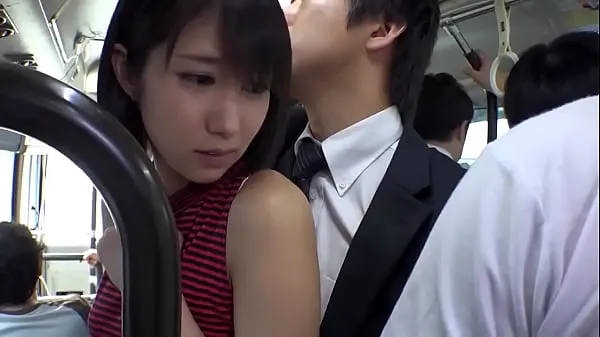 Sexy japanese chick in miniskirt gets fucked in a public bus