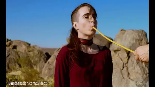 Watch Petite, hardcore submissive masochist Brooke Johnson drinks piss, gets a hard caning, and get a severe facesitting rimjob session on the desert rocks of Joshua Tree in this Domthenation documentary mega Tube