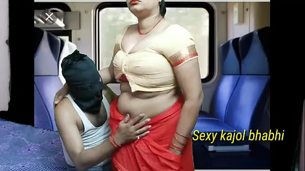 观看Indian aunty fucking in coach with her son in a journey and sucking cock and take cum in pussy巨型管