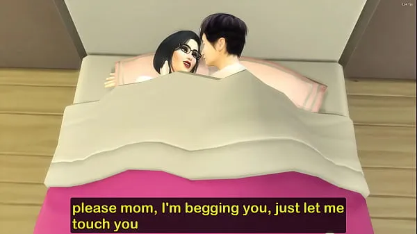 Tonton Japanese Step-mom and virgin step-son share the same bed at the hotel room on a business trip mega Tube