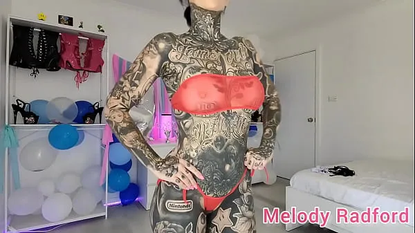 Oglejte si Sheer Black and Red Skimpy Micro Bikini try on Melody Radford mega Tube