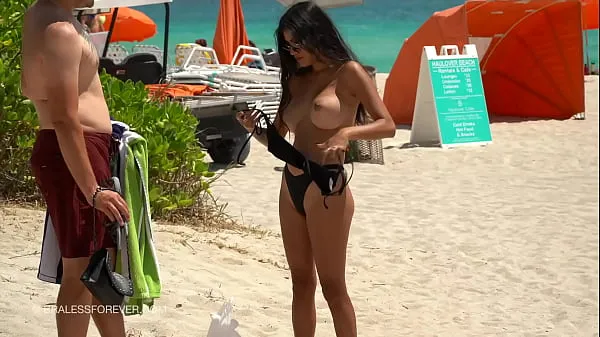 Watch Huge boob hotwife at the beach mega Tube