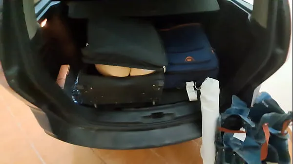 Watch Wife hides in a travel bag and gets anal creampie from her husband's best friend mega Tube