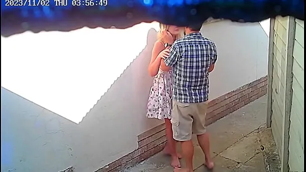 Watch Cctv camera caught couple fucking outside public restaurant mega Tube